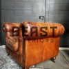 Vintage lederen Chesterfield fauteuil