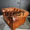 Vintage lederen Chesterfield fauteuil