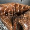 Vintage lederen Chesterfield fauteuil