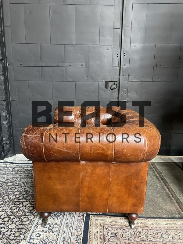 Vintage lederen Chesterfield fauteuil