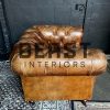 Vintage lederen Chesterfield fauteuil