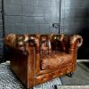 Vintage lederen Chesterfield fauteuil