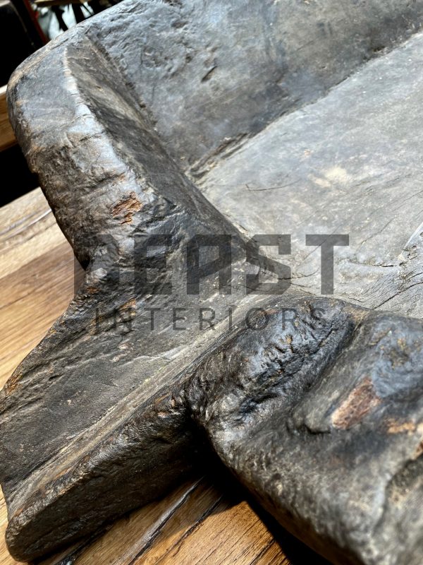 Grote antieke houten olijf bak