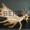 Metallized antlers of a fallow deer