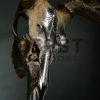 Metallized antlers of a fallow deer