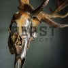 Metallized antlers of a fallow deer