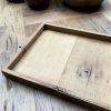 Handgemaakte houten dienblad