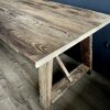 Handgemaakte tafel van 200 jaar kastanje hout