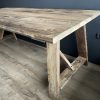 Handgemaakte tafel van 200 jaar kastanje hout