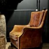 Lederen vintage clubfauteuil