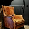 Lederen vintage clubfauteuil