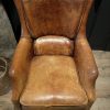 Lederen vintage clubfauteuil