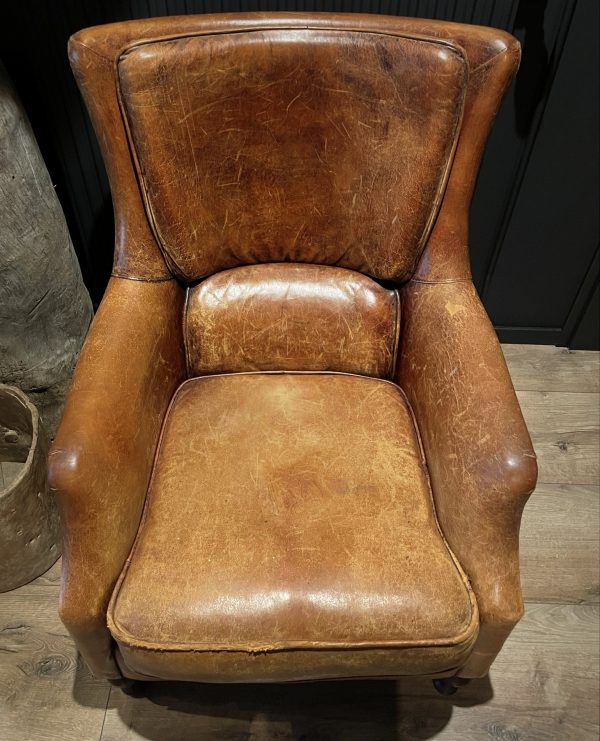 Lederen vintage clubfauteuil