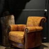 Lederen vintage clubfauteuil