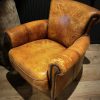 Lederen vintage clubfauteuil