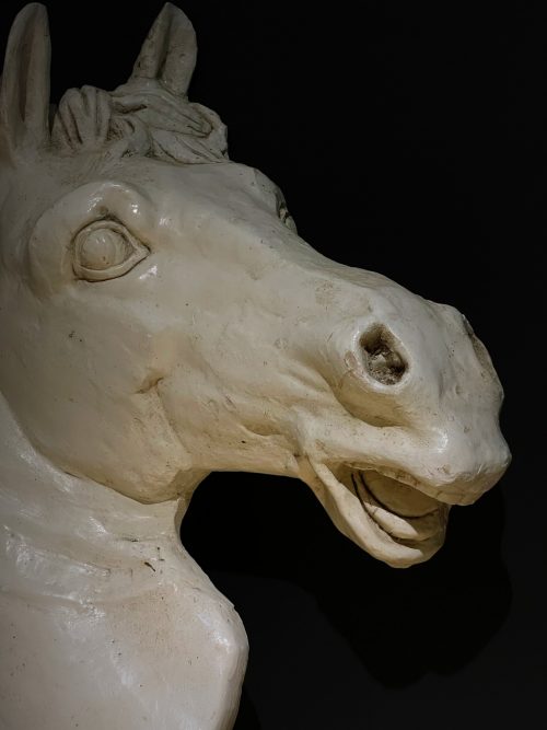 Antiek gipsen paardenhoofd