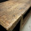 Antieke houten wandtafel met onderblad