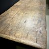 Antieke houten wandtafel met onderblad