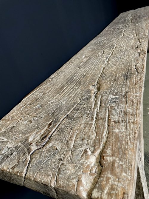 Antieke houten zitbank
