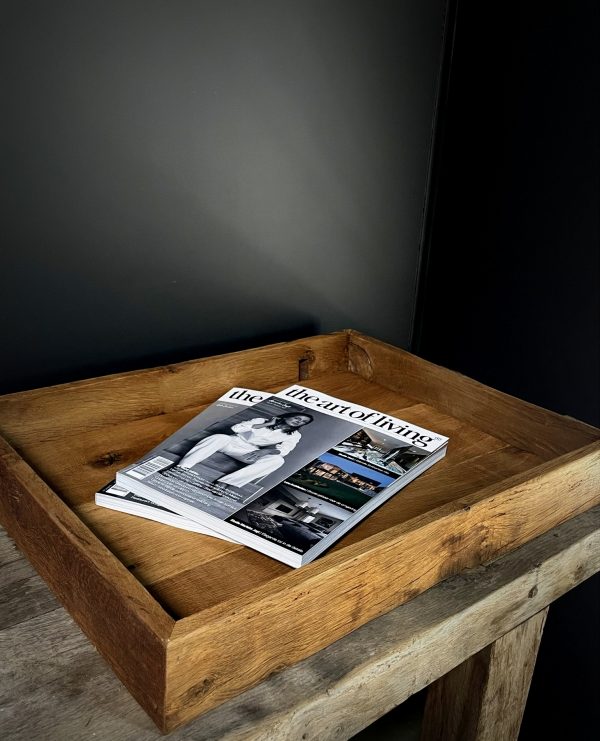 Handgemaakte eiken houten dienblad