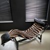 Cassina lc4 chaise lounge zebra.