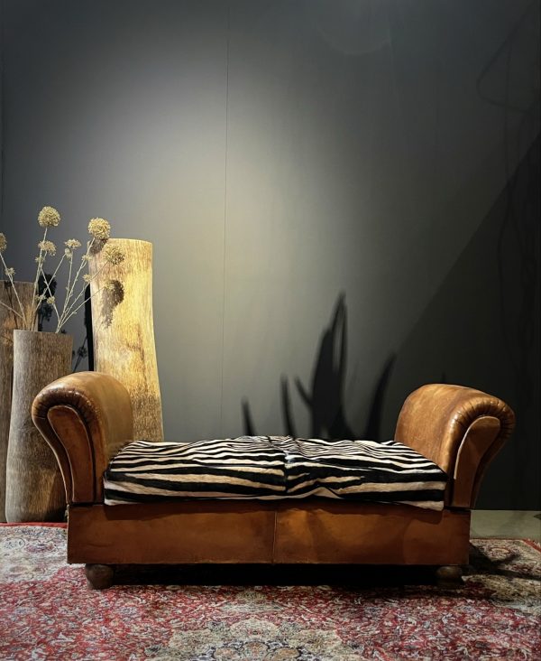 Antieke zebra Chaise lounge