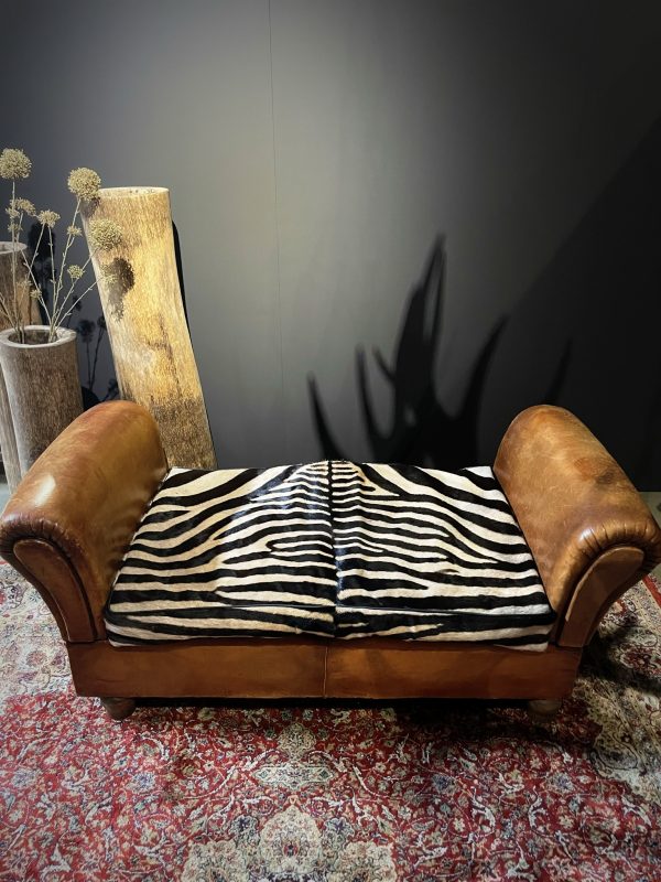 Antieke zebra Chaise lounge