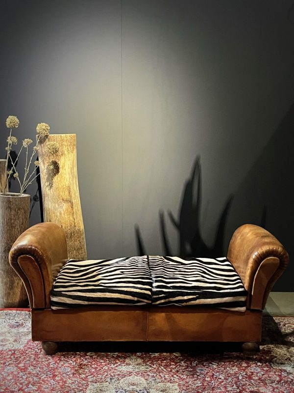 Antieke zebra Chaise lounge