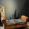 Antieke zebra Chaise lounge