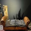 Antieke zebra Chaise lounge