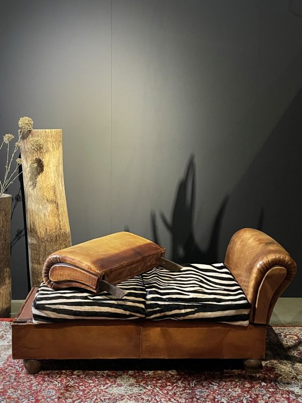 Antieke zebra Chaise lounge