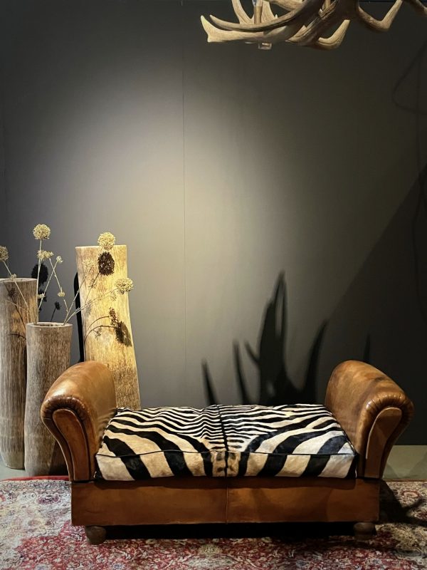 Antieke zebra Chaise lounge