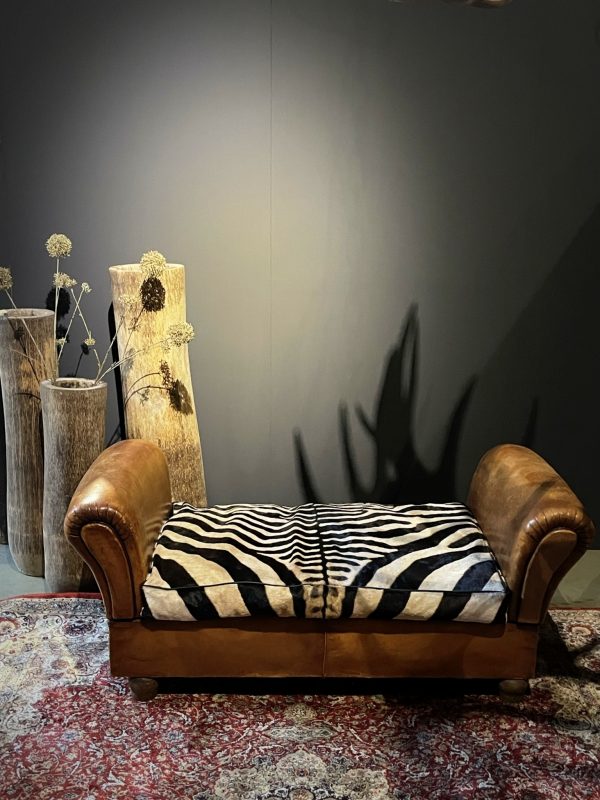 Antieke zebra Chaise lounge