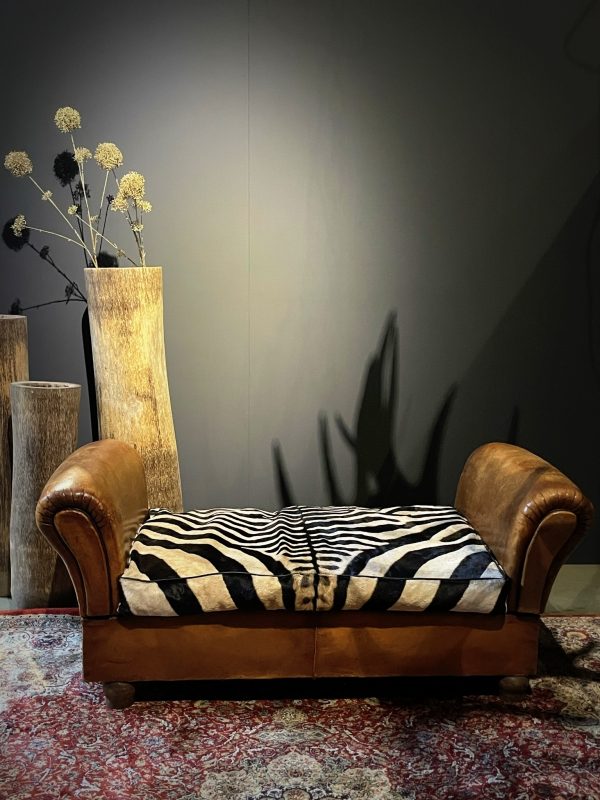 Antieke zebra Chaise lounge