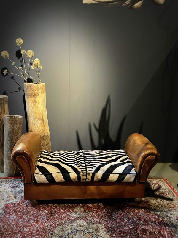 Antieke zebra Chaise lounge