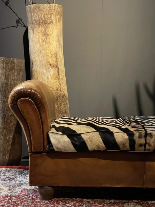 Antieke zebra Chaise lounge