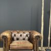 Vintage lederen Chesterfield fauteuil