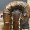 Vintage lederen Chesterfield fauteuil