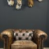 Vintage lederen Chesterfield fauteuil