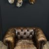 Vintage lederen Chesterfield fauteuil