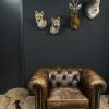 Vintage lederen Chesterfield fauteuil