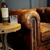 Vintage lederen Chesterfield fauteuil