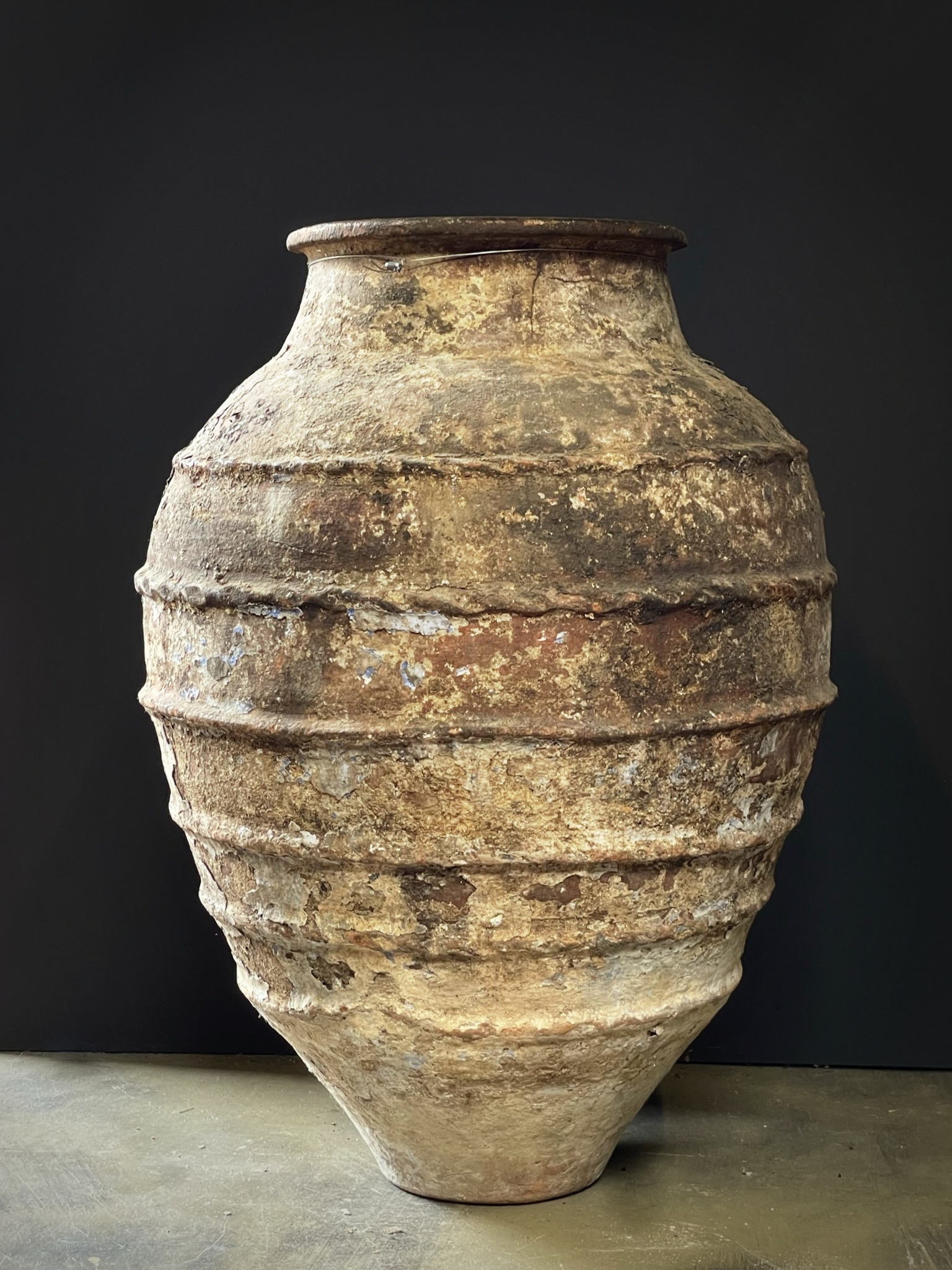 Large antique terracotta olive jar BEAST Interiors