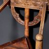 Set vintage houten stoelen.