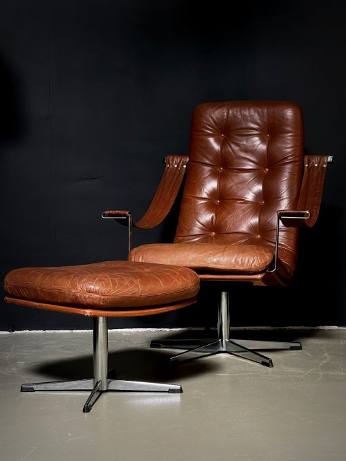 Swivel chair met voetbank