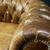 Vintage lederen Chesterfield bank