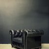 Vintage lederen Chesterfield fauteuil