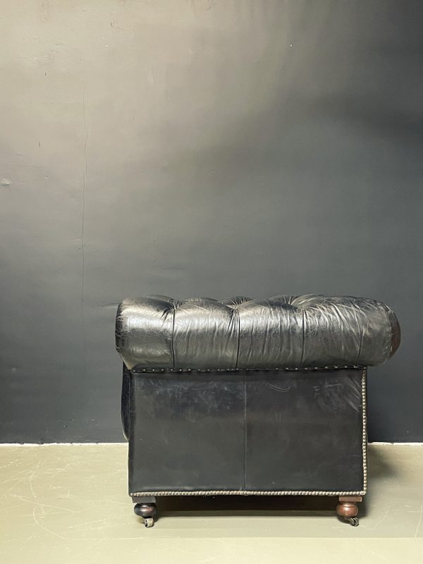 Vintage lederen Chesterfield fauteuil