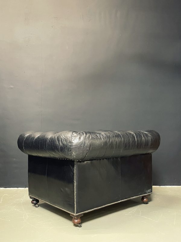 Vintage lederen Chesterfield fauteuil