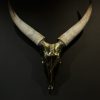 Brons gemetalliseerde schedel van een Watusi stier